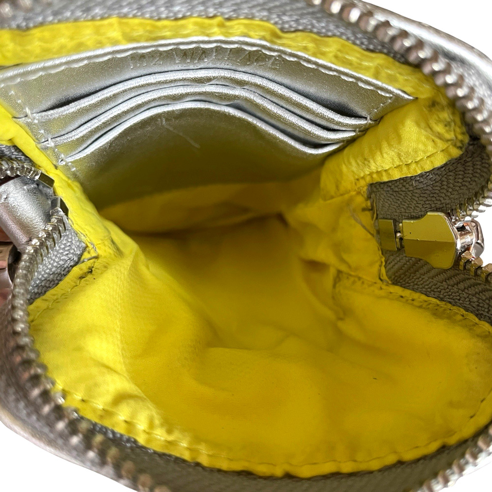 MZ WALLACE Micro Crosby Women's Silver Quilted Crossbody Bag Top Zip Nylon Strap - Picture 4 of 8